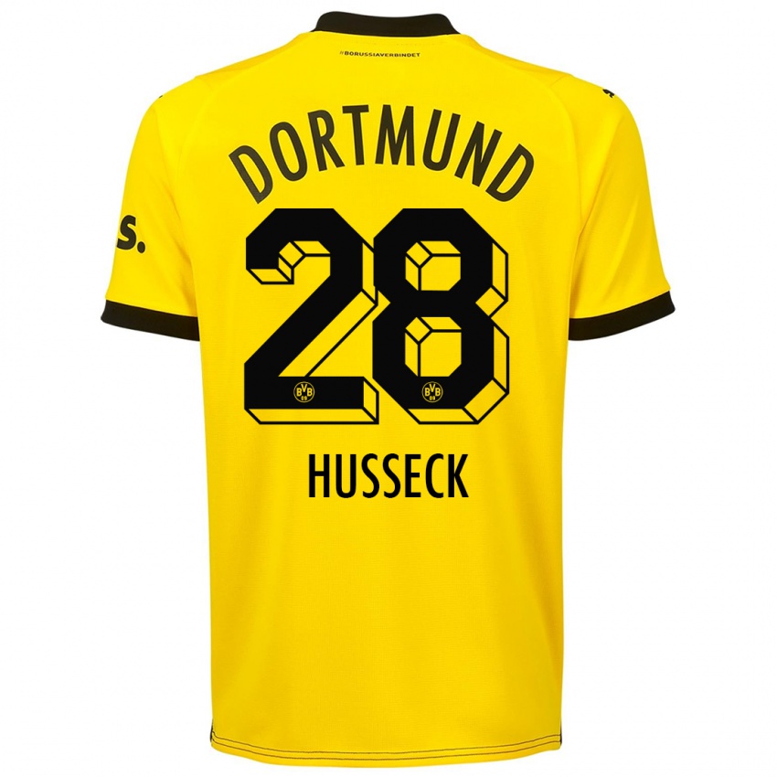 Herren Jonah Husseck #28 Gelb Heimtrikot Trikot 2023/24 T-Shirt Österreich