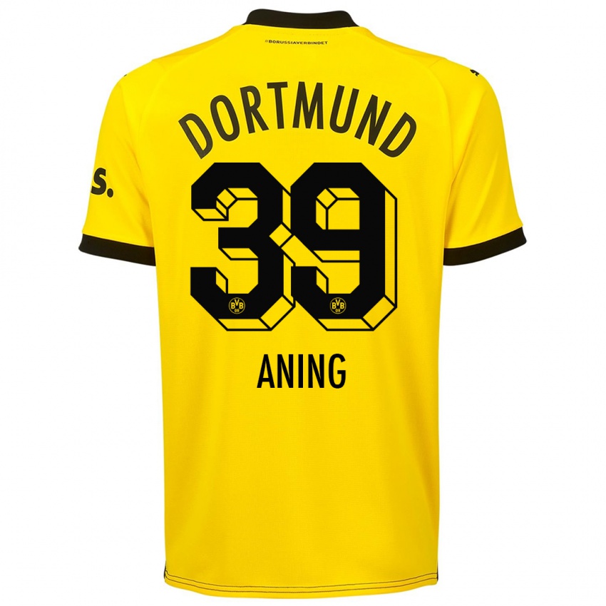 Herren Prince Aning #39 Gelb Heimtrikot Trikot 2023/24 T-Shirt Österreich