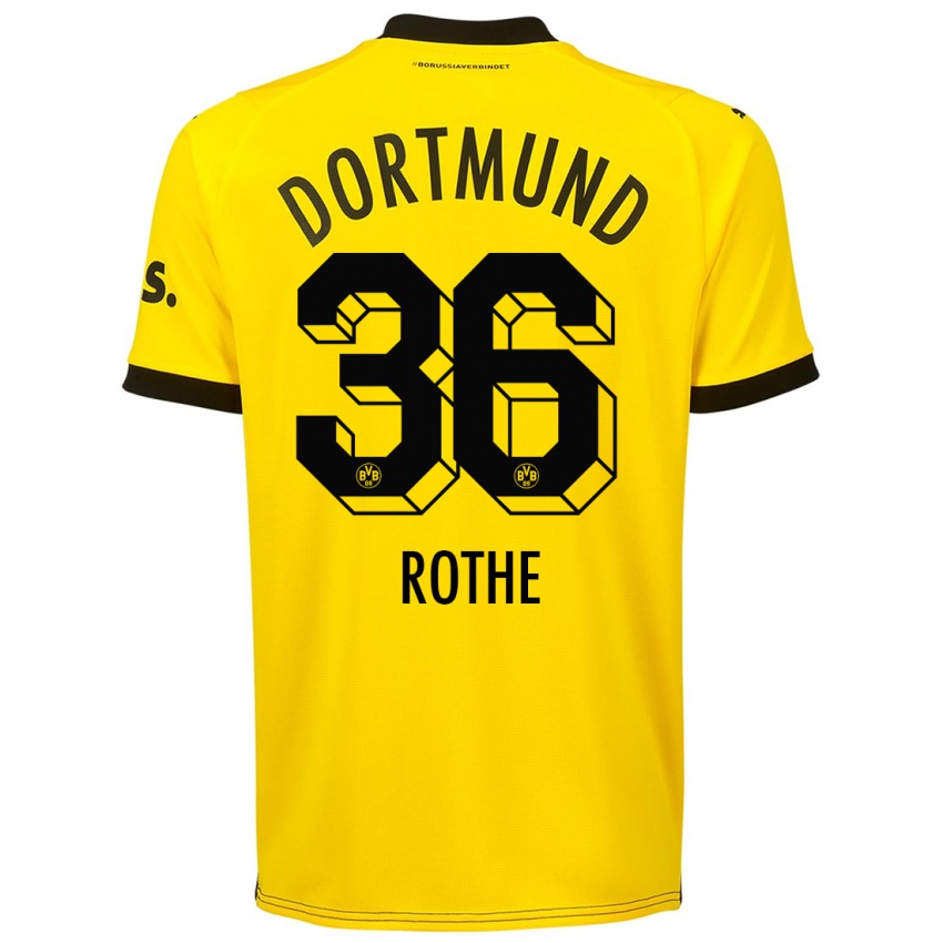 Herren Tom Rothe #36 Gelb Heimtrikot Trikot 2023/24 T-Shirt Österreich