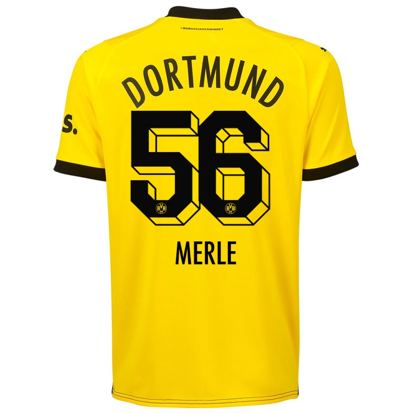 Herren Albers Merle #56 Gelb Heimtrikot Trikot 2023/24 T-Shirt Österreich
