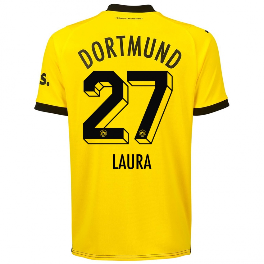 Herren Van Der Heijden Laura #27 Gelb Heimtrikot Trikot 2023/24 T-Shirt Österreich