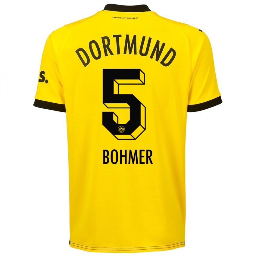 Herren Tim Bohmer #5 Gelb Heimtrikot Trikot 2023/24 T-Shirt Österreich
