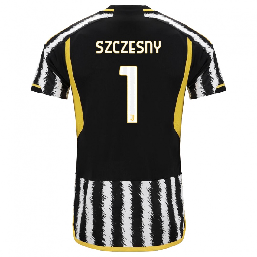 Herren Wojciech Szczesny #1 Schwarz-Weiss Heimtrikot Trikot 2023/24 T-Shirt Österreich