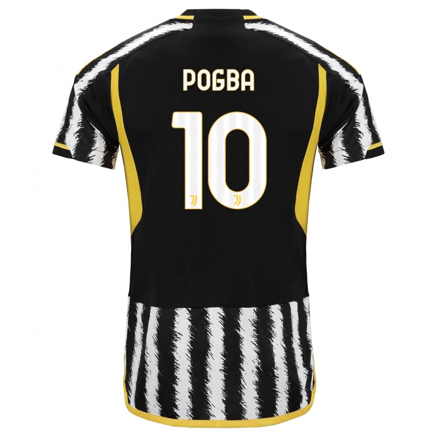 Herren Paul Pogba #10 Schwarz-Weiss Heimtrikot Trikot 2023/24 T-Shirt Österreich