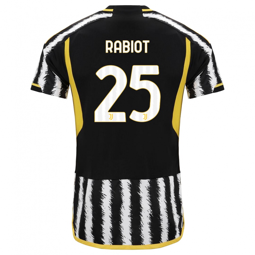 Herren Adrien Rabiot #25 Schwarz-Weiss Heimtrikot Trikot 2023/24 T-Shirt Österreich