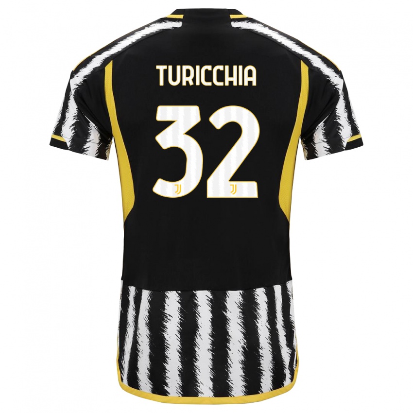 Herren Riccardo Turicchia #32 Schwarz-Weiss Heimtrikot Trikot 2023/24 T-Shirt Österreich