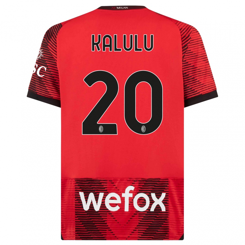 Herren Pierre Kalulu #20 Rot Schwarz Heimtrikot Trikot 2023/24 T-Shirt Österreich