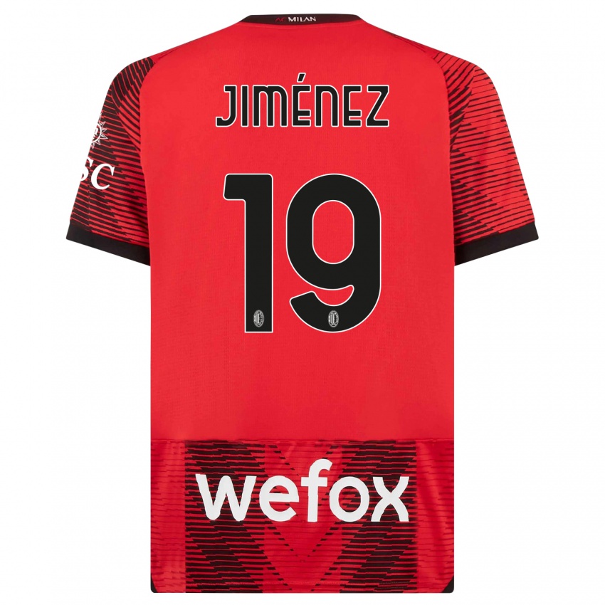 Herren Álex Jiménez #19 Rot Schwarz Heimtrikot Trikot 2023/24 T-Shirt Österreich