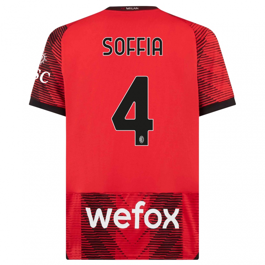 Herren Angelica Soffia #4 Rot Schwarz Heimtrikot Trikot 2023/24 T-Shirt Österreich