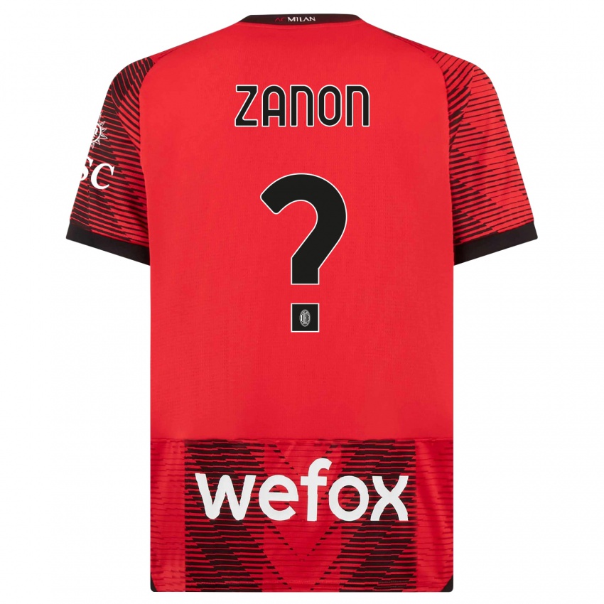 Herren Thomas Zanon #0 Rot Schwarz Heimtrikot Trikot 2023/24 T-Shirt Österreich