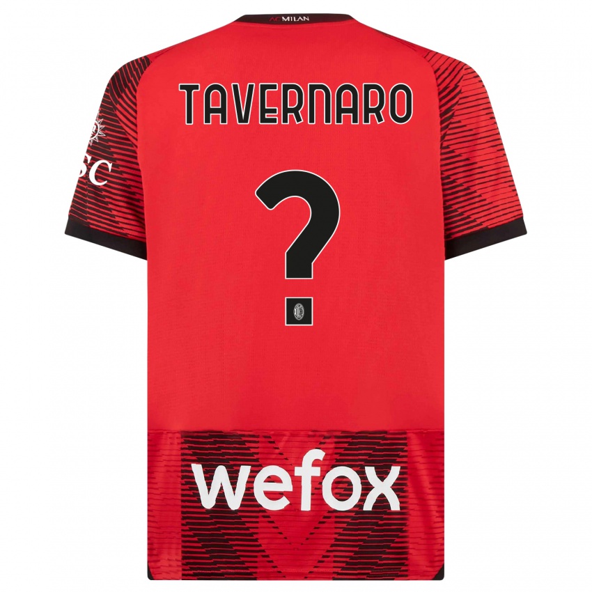 Herren Federico Tavernaro #0 Rot Schwarz Heimtrikot Trikot 2023/24 T-Shirt Österreich
