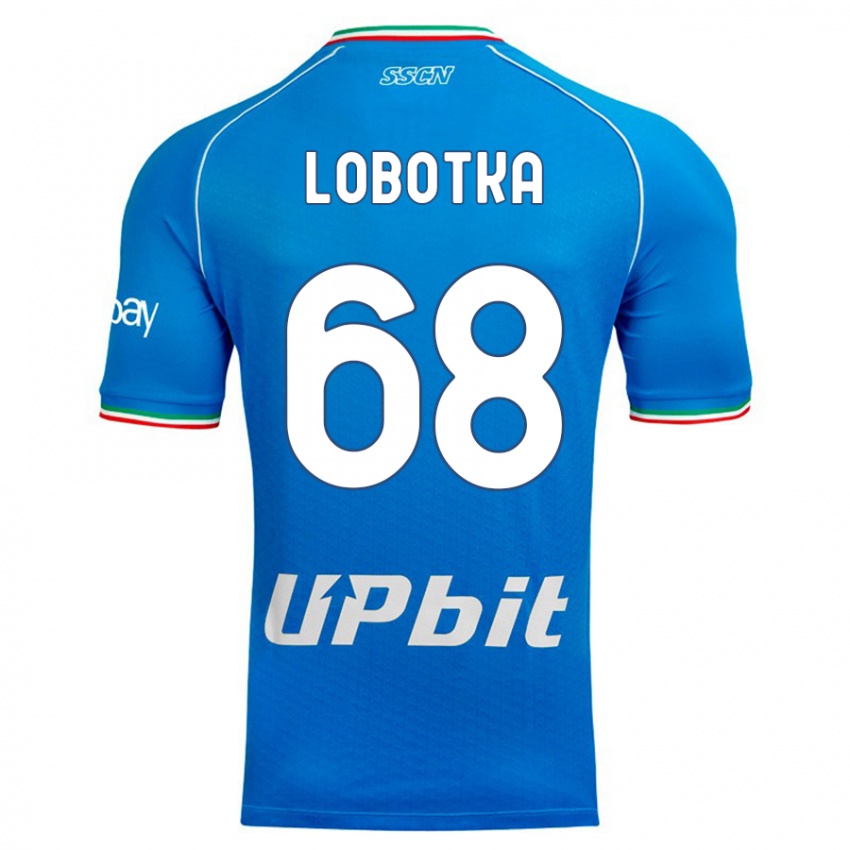 Herren Stanislav Lobotka #68 Himmelblau Heimtrikot Trikot 2023/24 T-Shirt Österreich