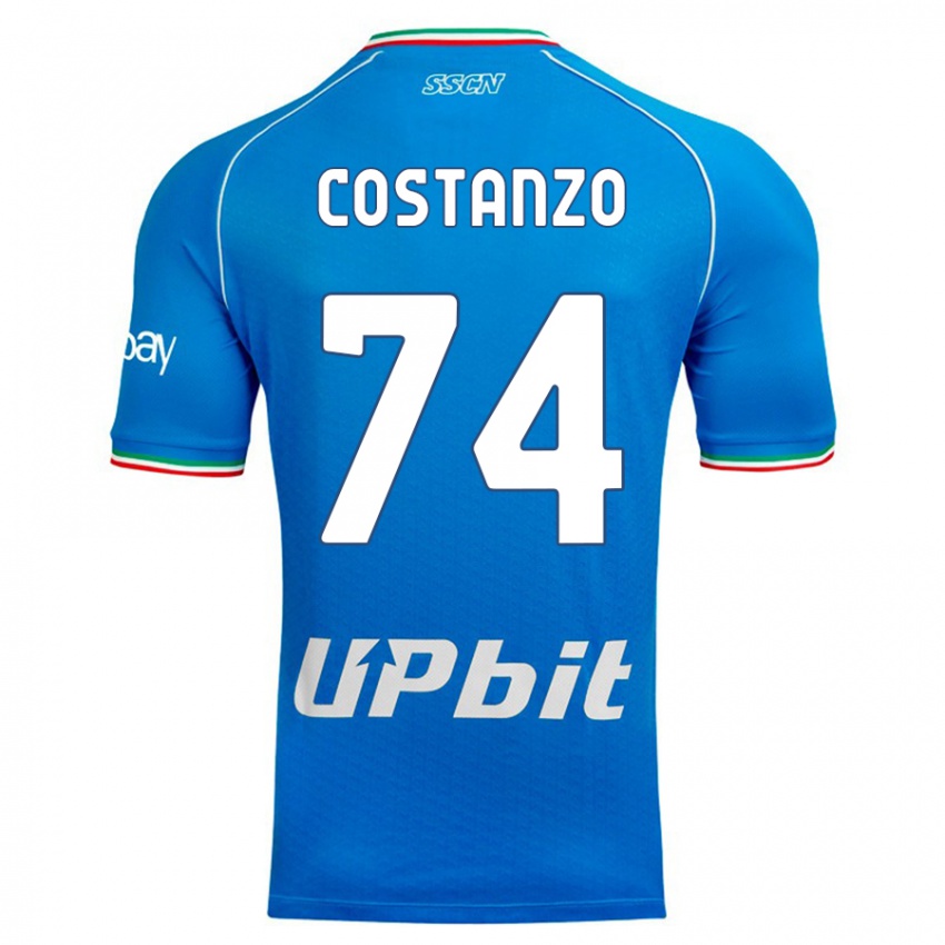 Herren Davide Costanzo #74 Himmelblau Heimtrikot Trikot 2023/24 T-Shirt Österreich