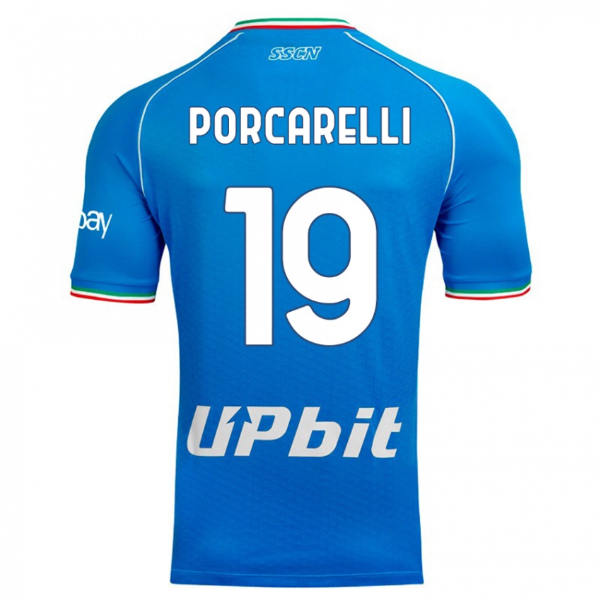 Herren Maddelena Porcarelli #19 Himmelblau Heimtrikot Trikot 2023/24 T-Shirt Österreich