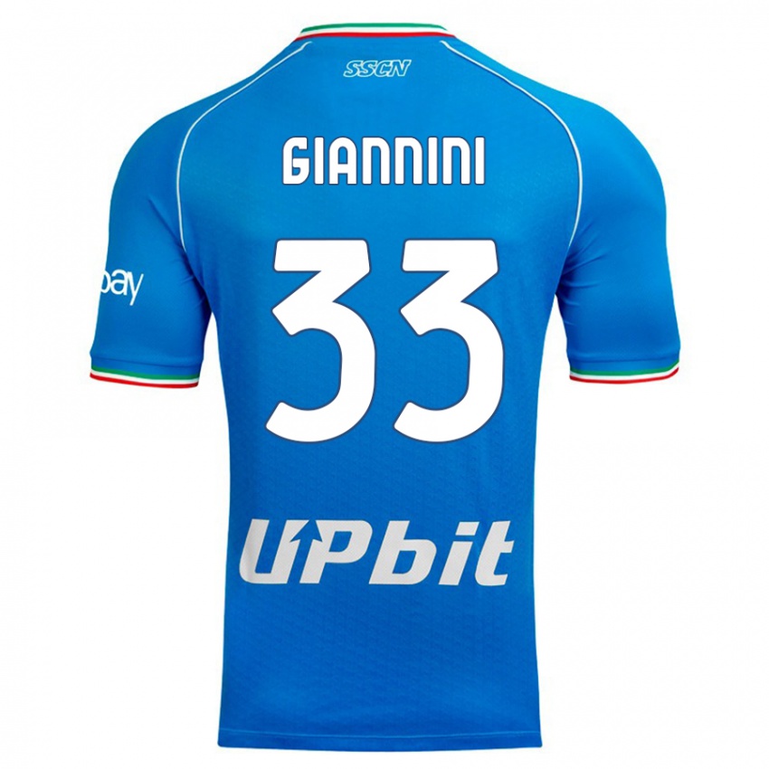 Herren Enrico Giannini #33 Himmelblau Heimtrikot Trikot 2023/24 T-Shirt Österreich