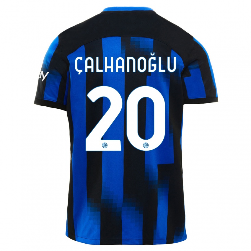 Herren Hakan Calhanoglu #20 Schwarz Blau Heimtrikot Trikot 2023/24 T-Shirt Österreich
