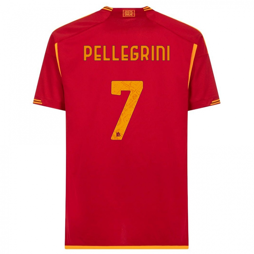 Herren Lorenzo Pellegrini #7 Rot Heimtrikot Trikot 2023/24 T-Shirt Österreich