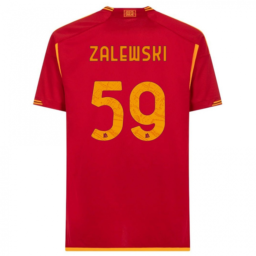 Herren Nicola Zalewski #59 Rot Heimtrikot Trikot 2023/24 T-Shirt Österreich