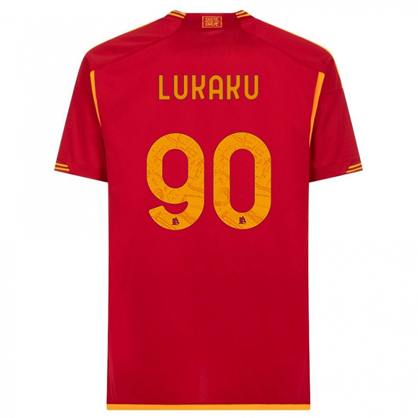 Herren Romelu Lukaku #90 Rot Heimtrikot Trikot 2023/24 T-Shirt Österreich