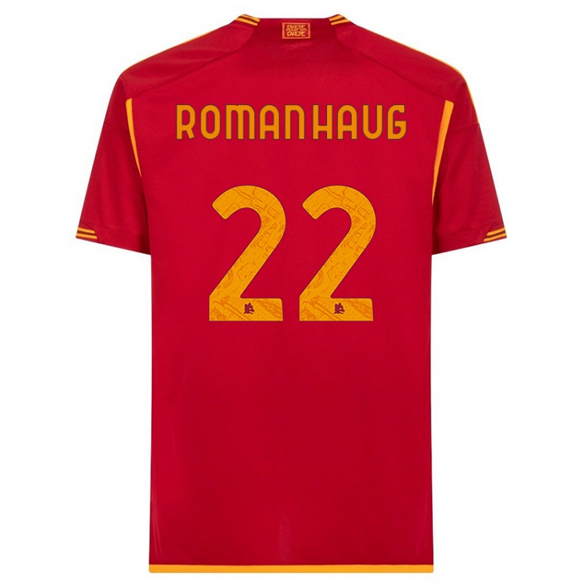 Herren Sophie Roman Haug #22 Rot Heimtrikot Trikot 2023/24 T-Shirt Österreich
