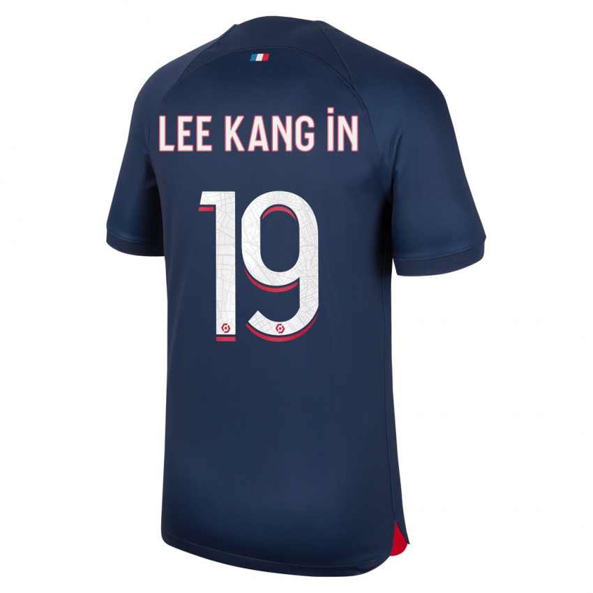 Herren Kang-In Lee #19 Blau Rot Heimtrikot Trikot 2023/24 T-Shirt Österreich