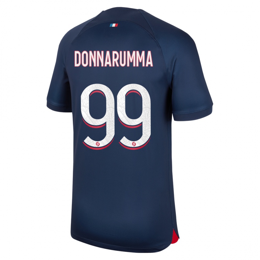 Herren Gianluigi Donnarumma #99 Blau Rot Heimtrikot Trikot 2023/24 T-Shirt Österreich