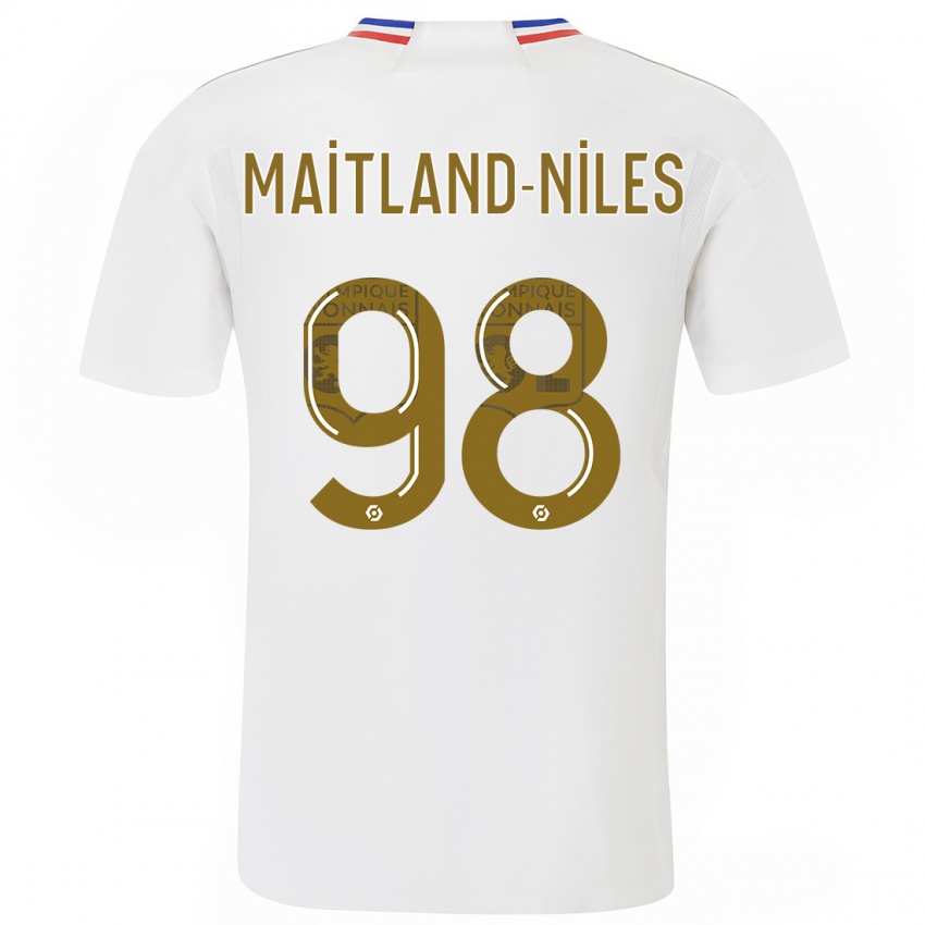Herren Ainsley Maitland-Niles #98 Weiß Heimtrikot Trikot 2023/24 T-Shirt Österreich