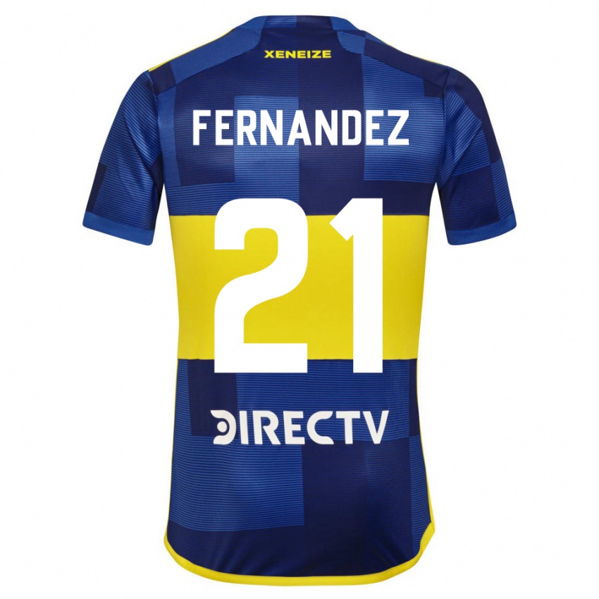 Herren Ezequiel Fernandez #21 Dunkelblau Gelb Heimtrikot Trikot 2023/24 T-Shirt Österreich