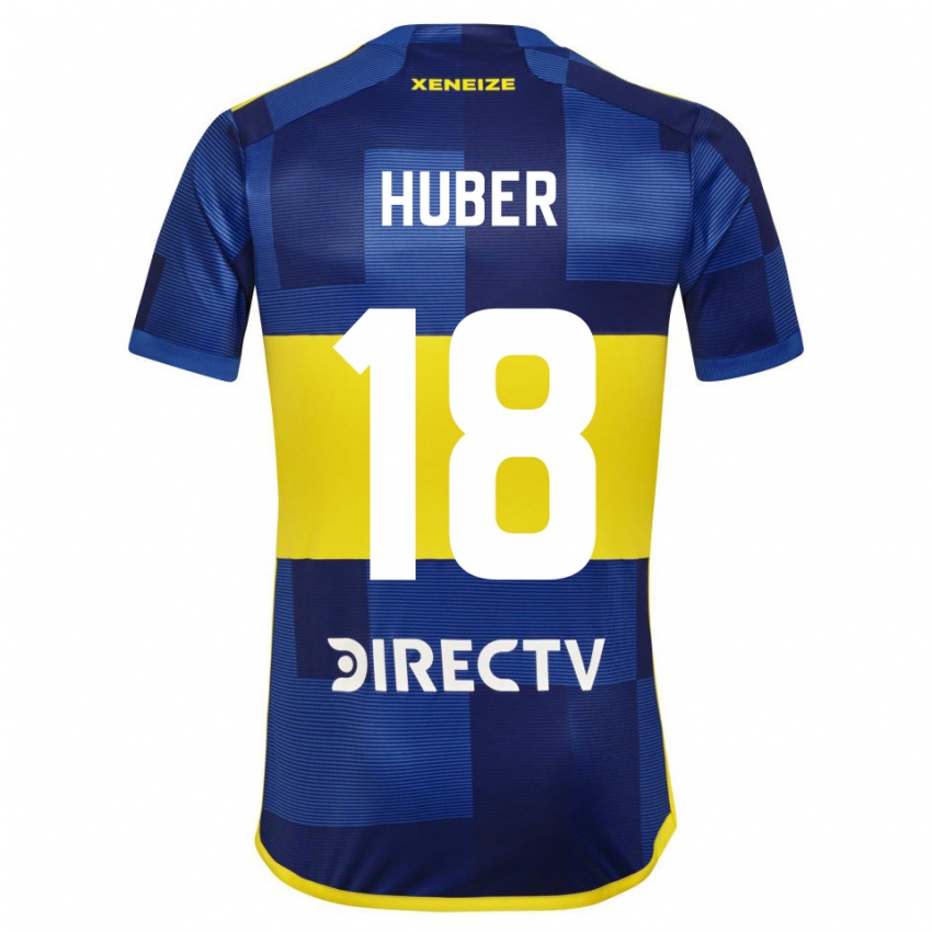 Herren Clarisa Huber #18 Dunkelblau Gelb Heimtrikot Trikot 2023/24 T-Shirt Österreich