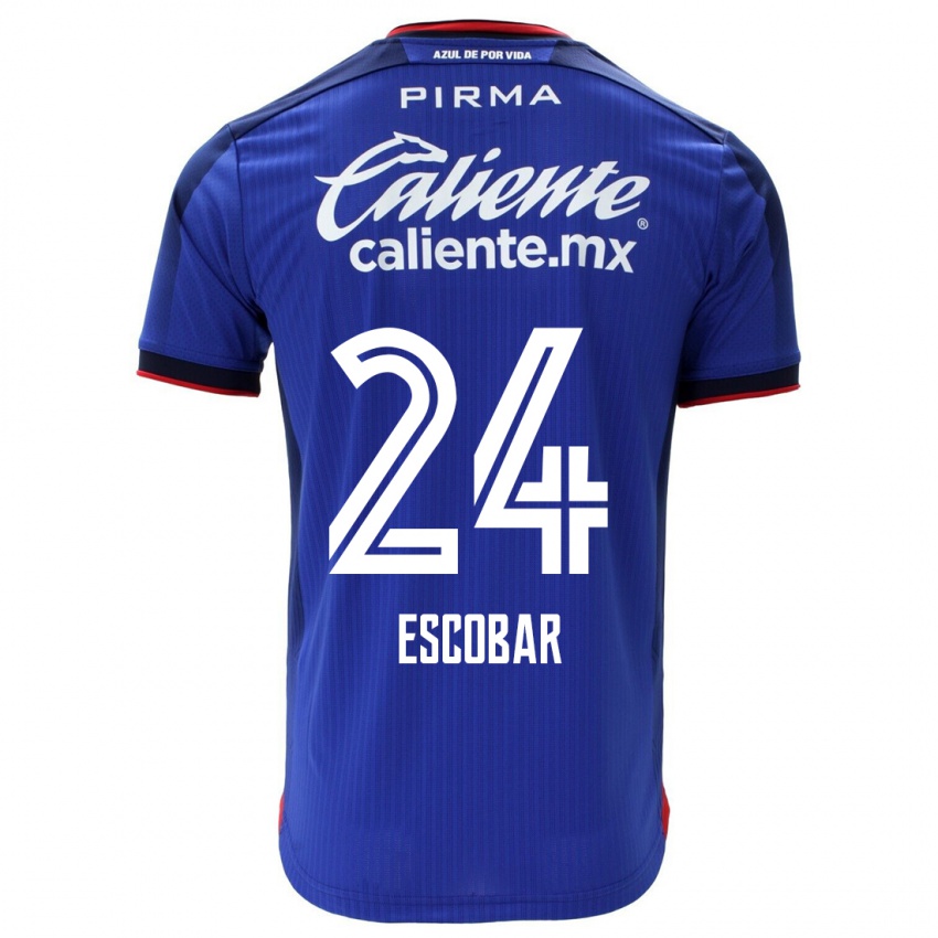 Herren Juan Escobar #24 Blau Heimtrikot Trikot 2023/24 T-Shirt Österreich