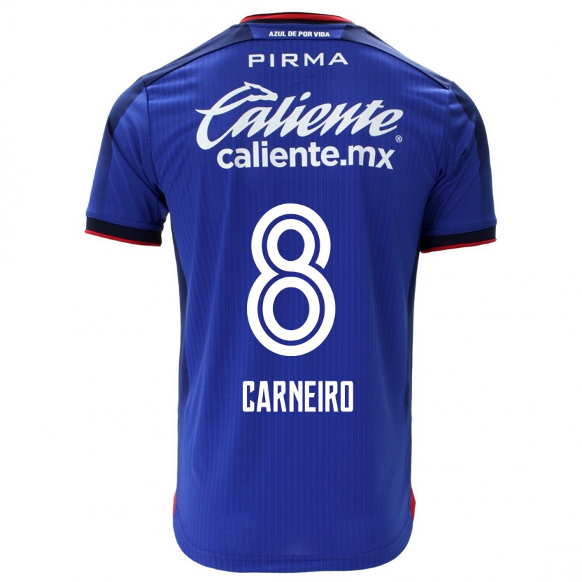 Herren Gonzalo Carneiro #8 Blau Heimtrikot Trikot 2023/24 T-Shirt Österreich
