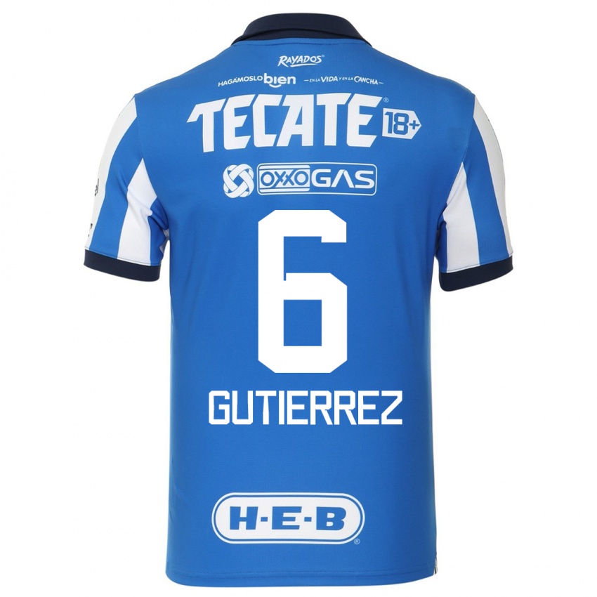Herren Edson Gutierrez #6 Blau Weiss Heimtrikot Trikot 2023/24 T-Shirt Österreich