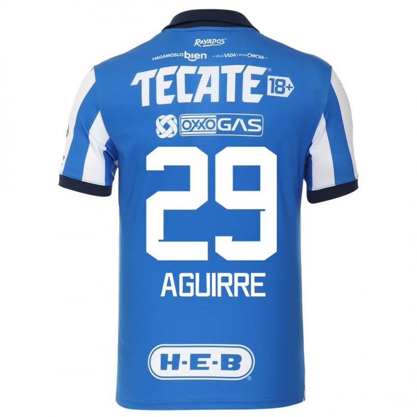 Herren Rodrigo Aguirre #29 Blau Weiss Heimtrikot Trikot 2023/24 T-Shirt Österreich