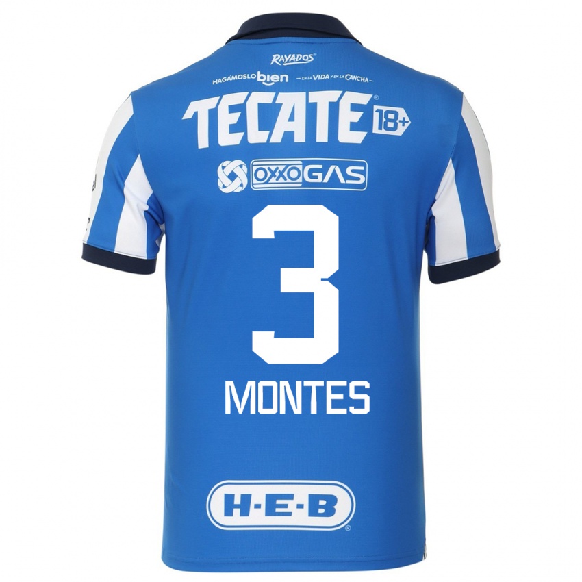 Herren Cesar Montes #3 Blau Weiss Heimtrikot Trikot 2023/24 T-Shirt Österreich