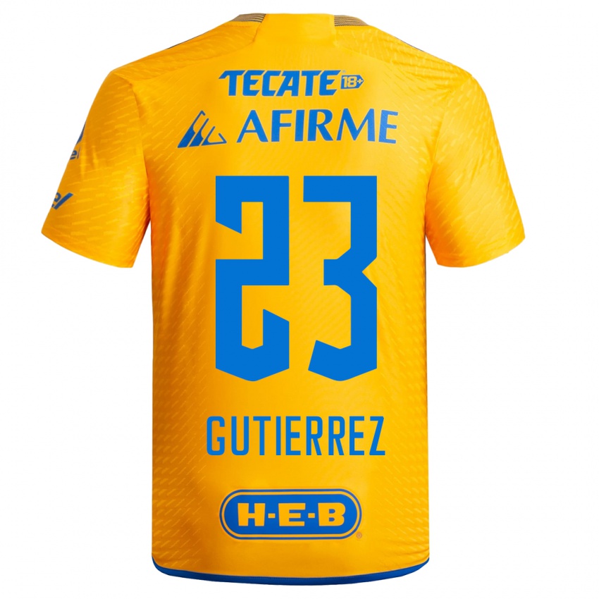 Herren Jana Gutierrez #23 Gelb Heimtrikot Trikot 2023/24 T-Shirt Österreich