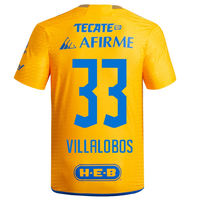 Herren Vania Villalobos #33 Gelb Heimtrikot Trikot 2023/24 T-Shirt Österreich