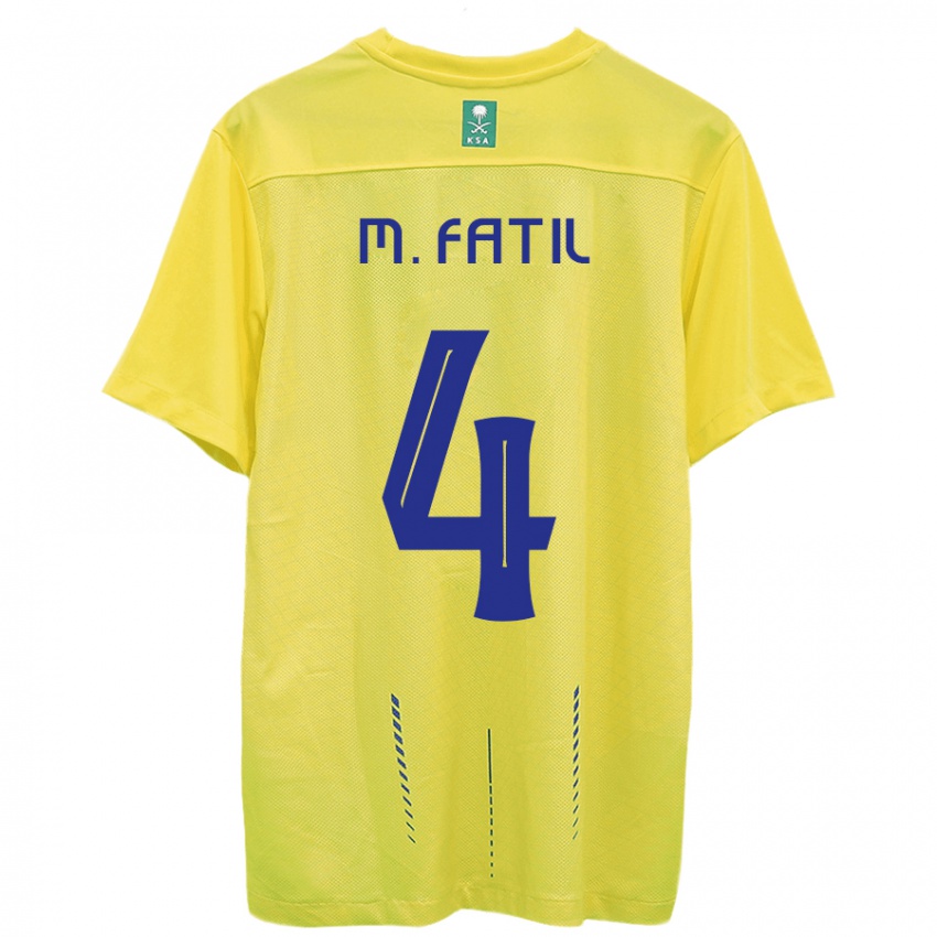 Herren Mohammed Al-Fatil #4 Gelb Heimtrikot Trikot 2023/24 T-Shirt Österreich