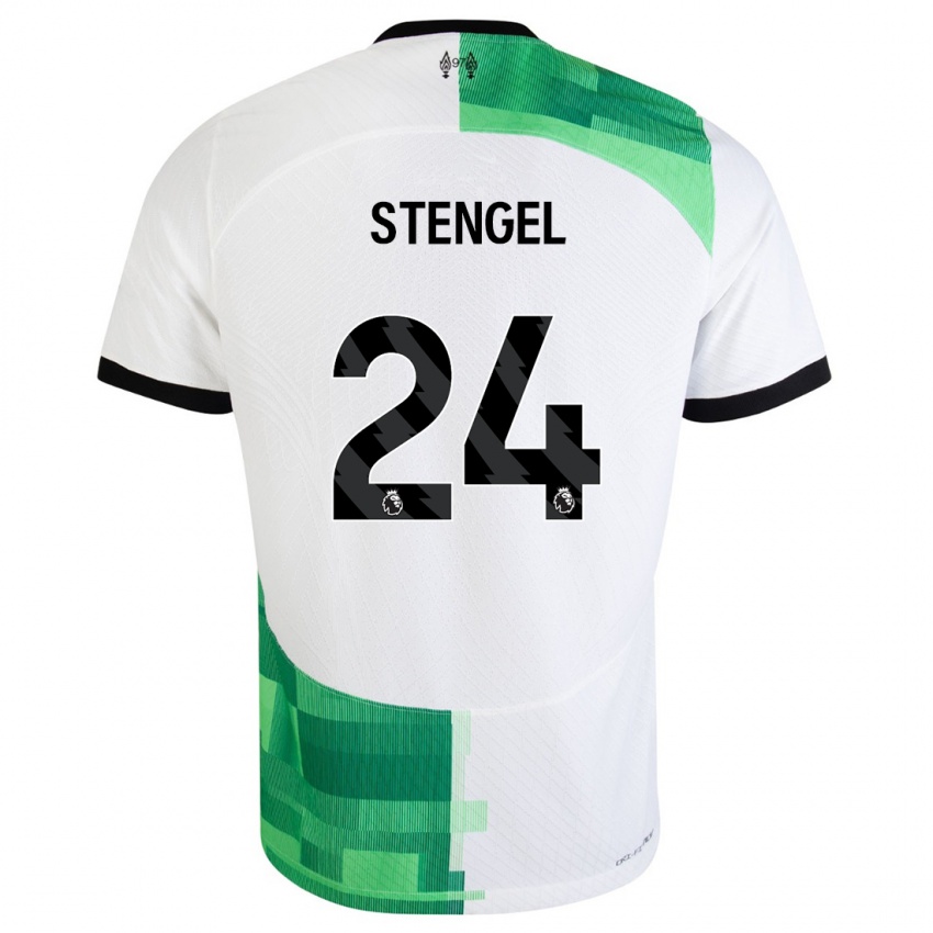 Herren Katie Stengel #24 Weiß Grün Auswärtstrikot Trikot 2023/24 T-Shirt Österreich