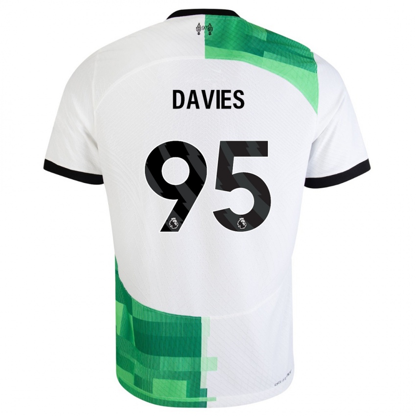 Herren Harvey Davies #95 Weiß Grün Auswärtstrikot Trikot 2023/24 T-Shirt Österreich