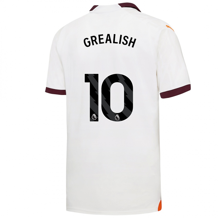 Herren Jack Grealish #10 Weiß Auswärtstrikot Trikot 2023/24 T-Shirt Österreich