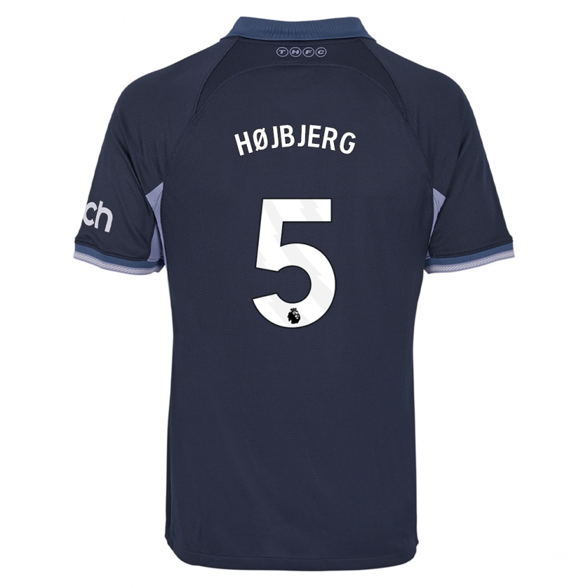Herren Pierre Emile Hojbjerg #5 Dunkelblau Auswärtstrikot Trikot 2023/24 T-Shirt Österreich