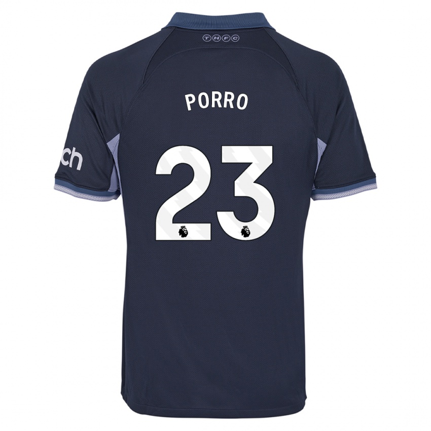 Herren Pedro Porro #23 Dunkelblau Auswärtstrikot Trikot 2023/24 T-Shirt Österreich