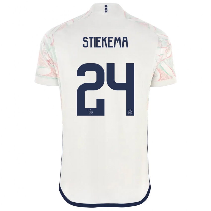 Herren Iris Stiekema #24 Weiß Auswärtstrikot Trikot 2023/24 T-Shirt Österreich