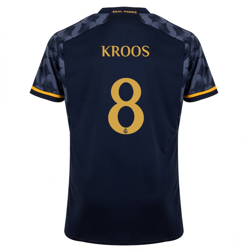 Herren Toni Kroos #8 Dunkelblau Auswärtstrikot Trikot 2023/24 T-Shirt Österreich