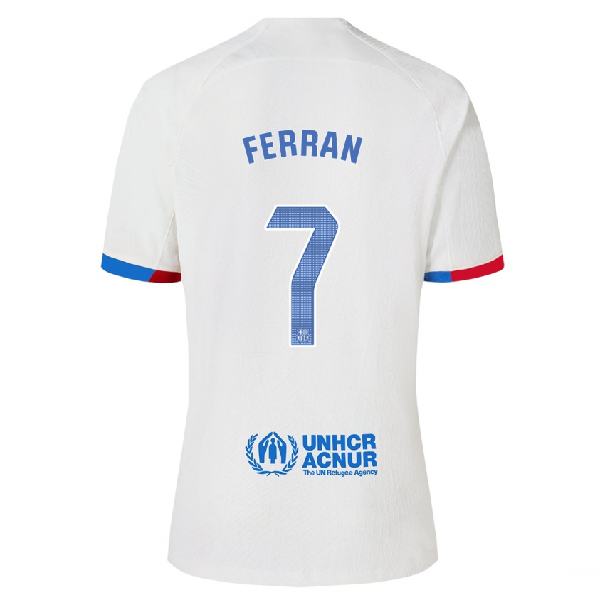 Herren Ferran Torres #7 Weiß Auswärtstrikot Trikot 2023/24 T-Shirt Österreich