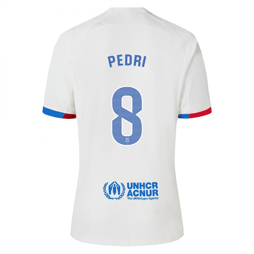 Herren Pedri #8 Weiß Auswärtstrikot Trikot 2023/24 T-Shirt Österreich