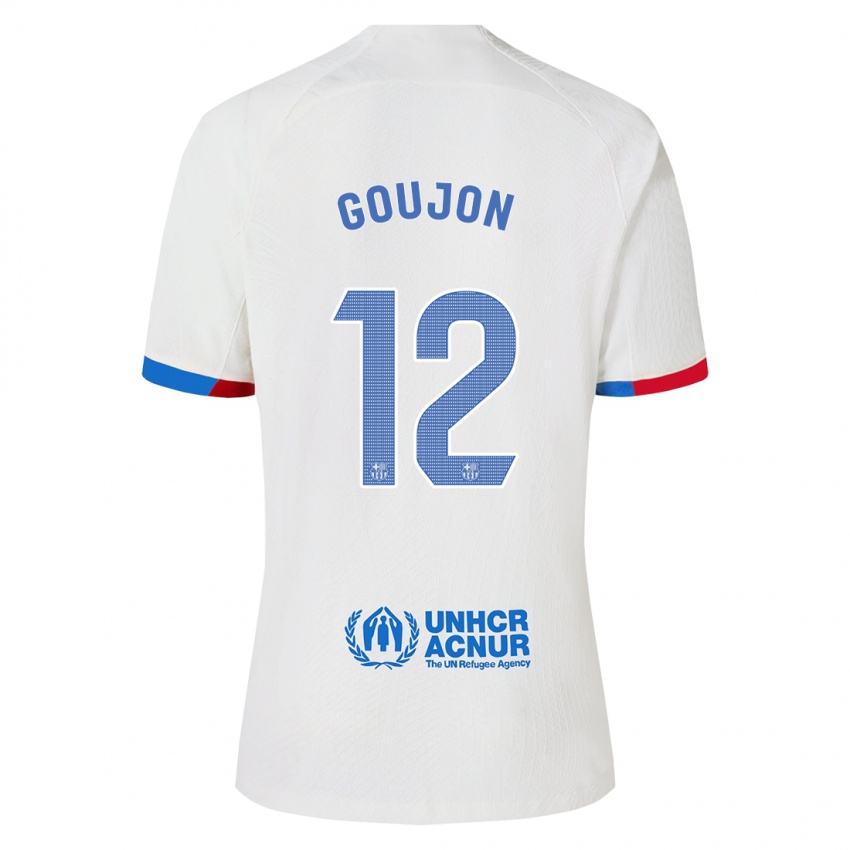 Herren Iker Goujon #12 Weiß Auswärtstrikot Trikot 2023/24 T-Shirt Österreich