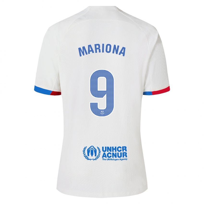 Herren Mariona Caldentey #9 Weiß Auswärtstrikot Trikot 2023/24 T-Shirt Österreich