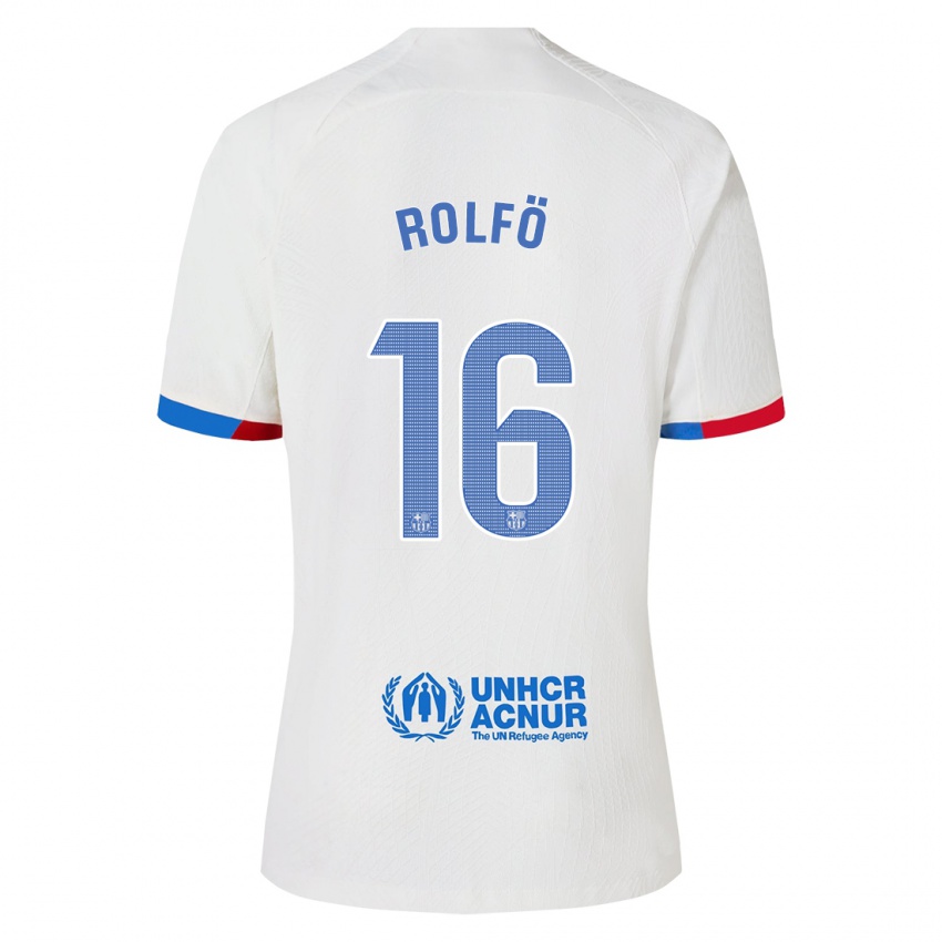 Herren Fridolina Rolfo #16 Weiß Auswärtstrikot Trikot 2023/24 T-Shirt Österreich