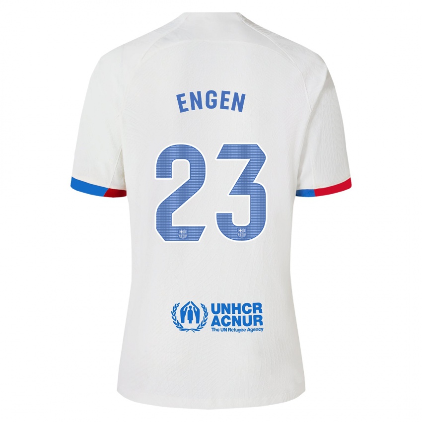 Herren Ingrid Engen #23 Weiß Auswärtstrikot Trikot 2023/24 T-Shirt Österreich